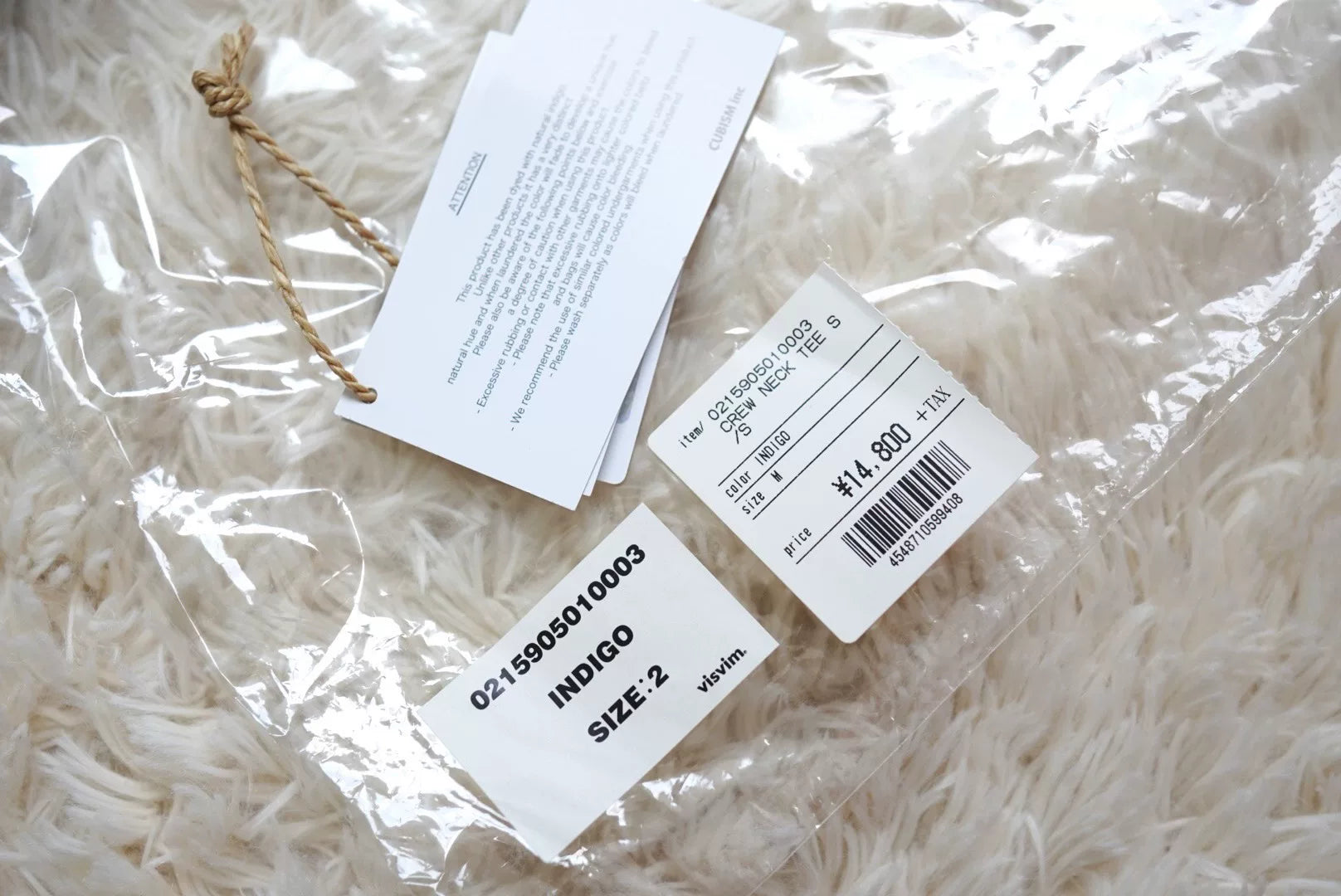 visvim crew neck indigo tee