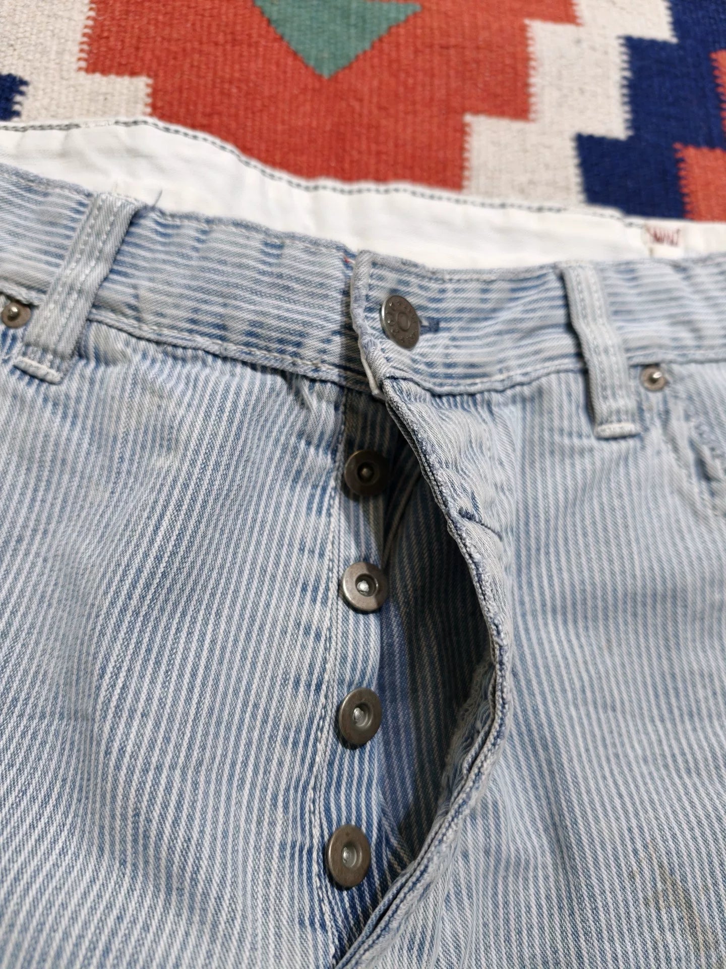 Ralph Lauren Nautical Stripe Distressed Pants