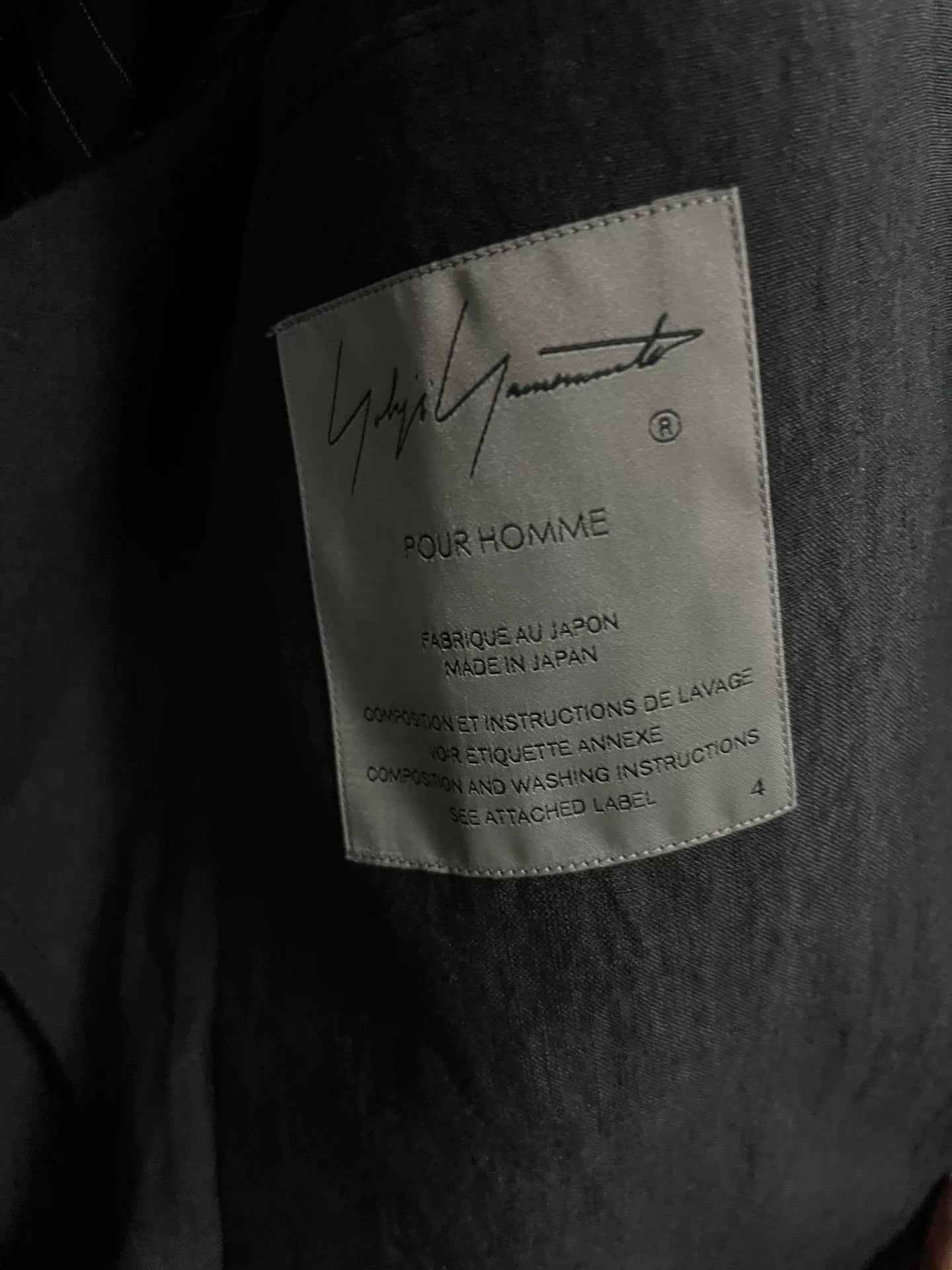 Yohji Yamamoto Black Button-Up Jacket