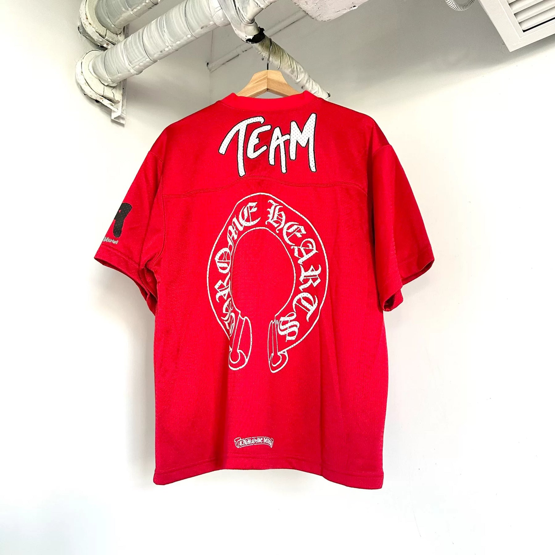 Chrome Hearts Red Mesh Vintage Hockey T-Shirt