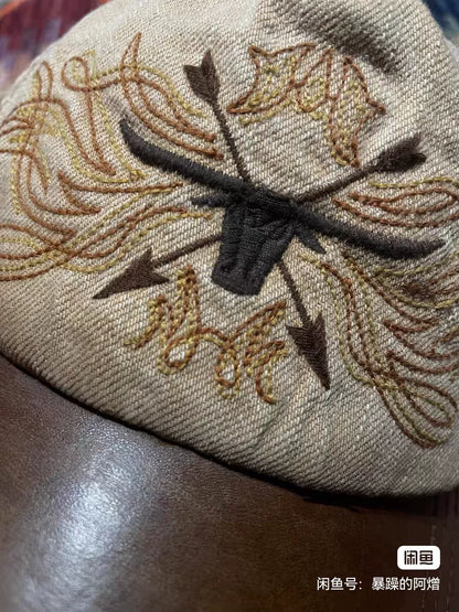 Double RL RRL Embroidered Bull Head Cap