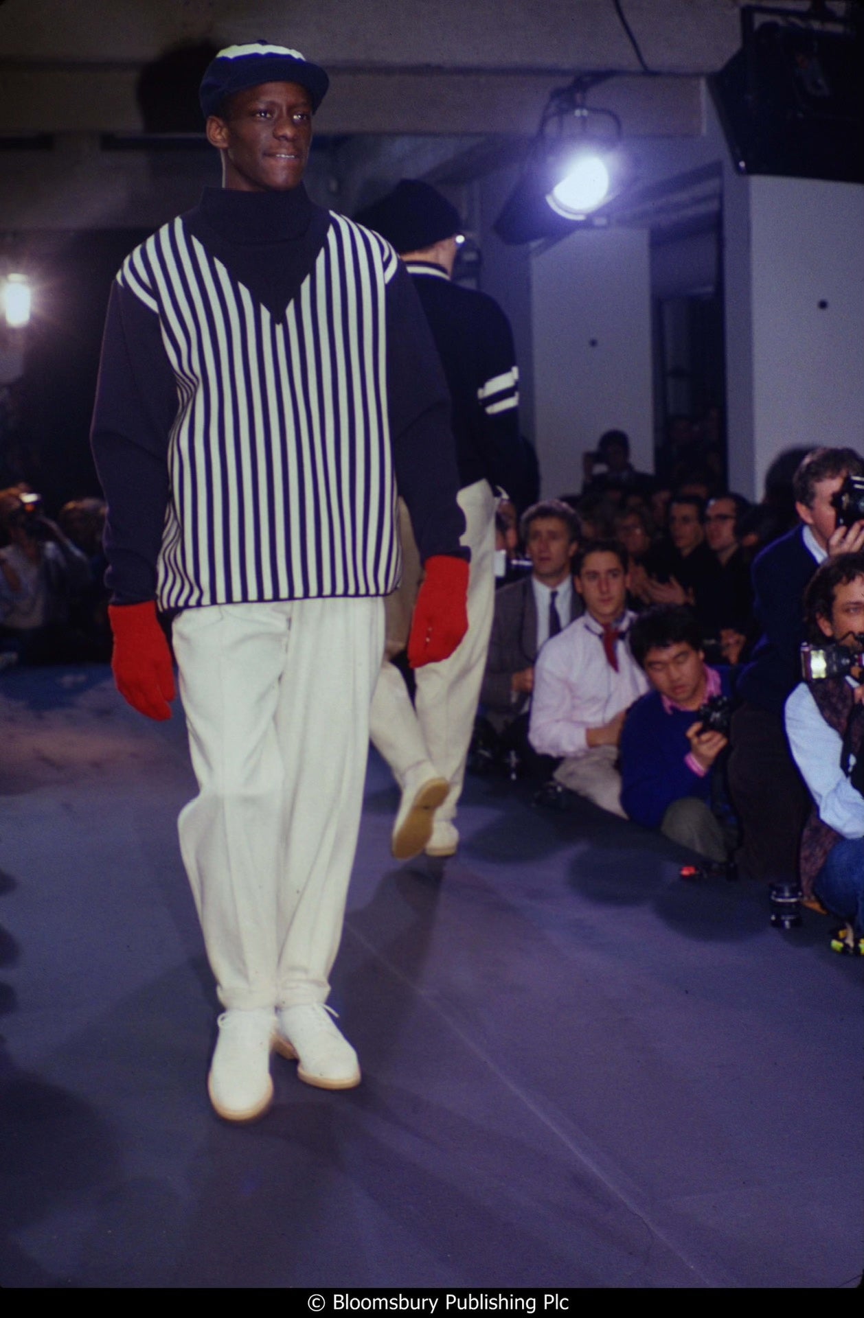 Yohji Yamamoto 1990SS Double Collar Striped Sweater