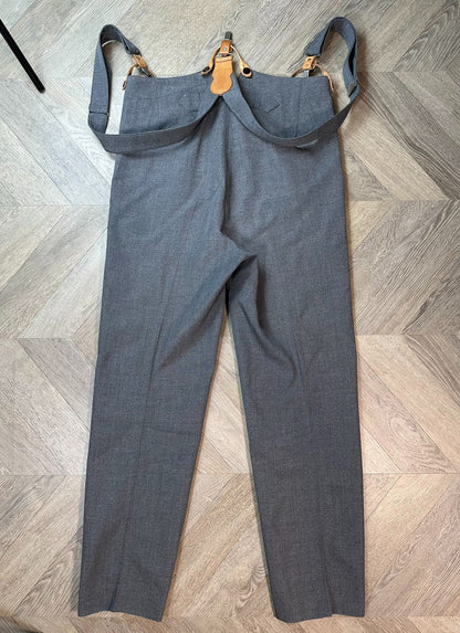 visvim anton suspender pants in gray