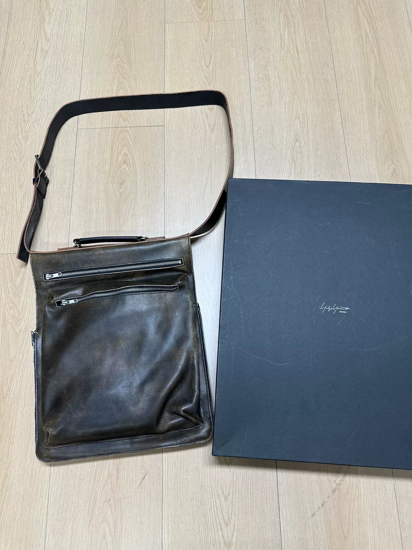 Yohji Yamamoto Pour Homme Double-Layer Briefcase Crossbody