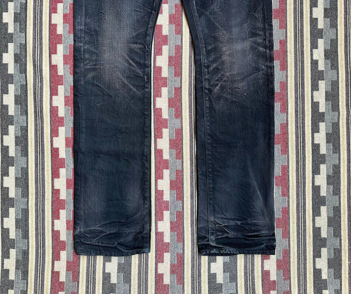 vintage black distressed denim jeans