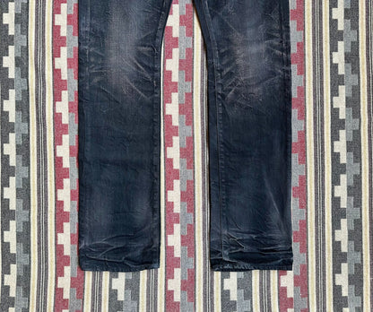 vintage black distressed denim jeans