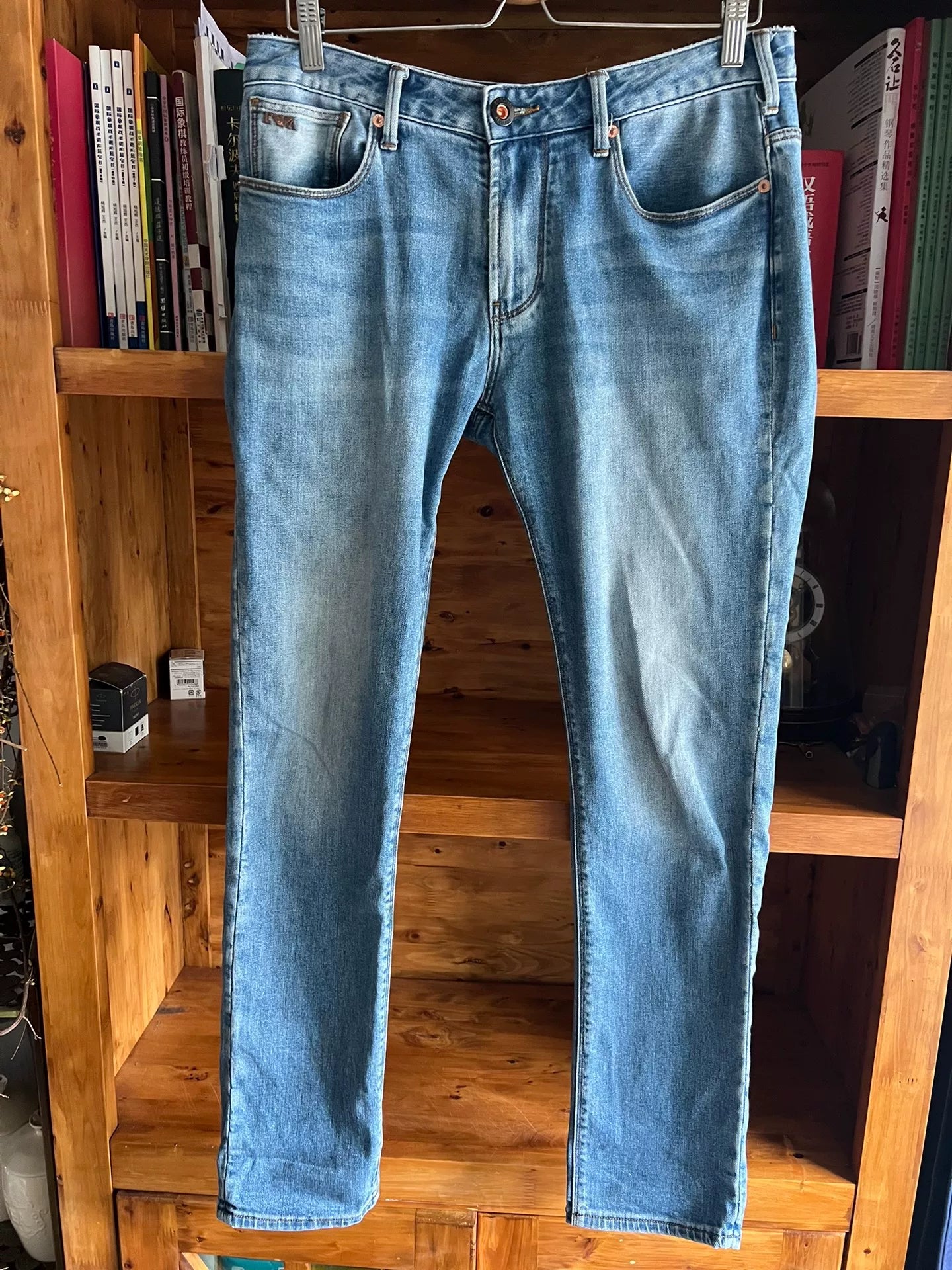 Emporio Armani Water-Washed Denim Jeans