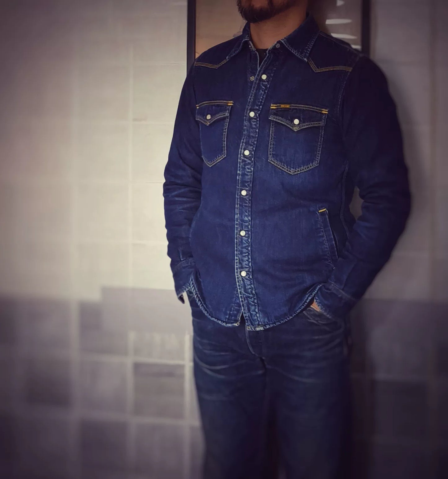 Vintage Denim Western Shirt