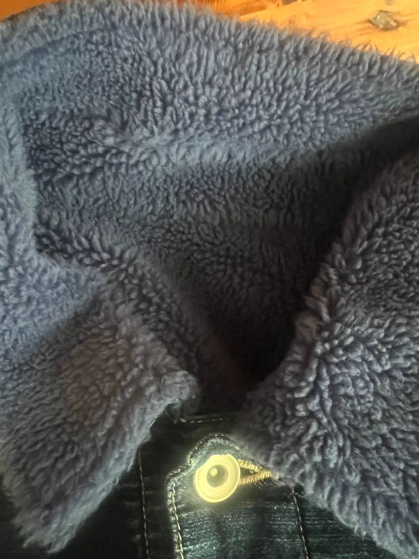 porter classic denim boa vest