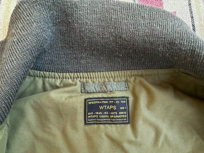 wtaps flight jacket military style black gold label