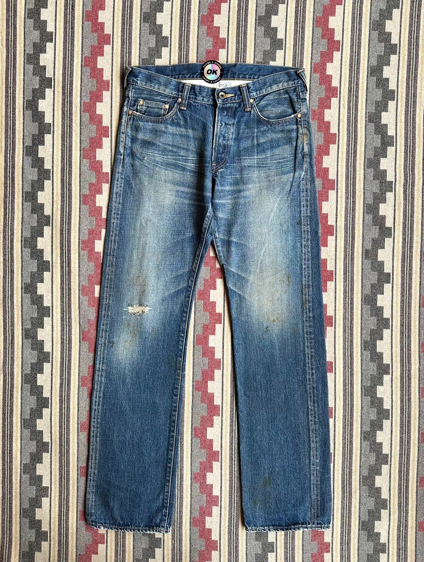 Prps Noir Heavy Washed Splatter Distressed Jeans