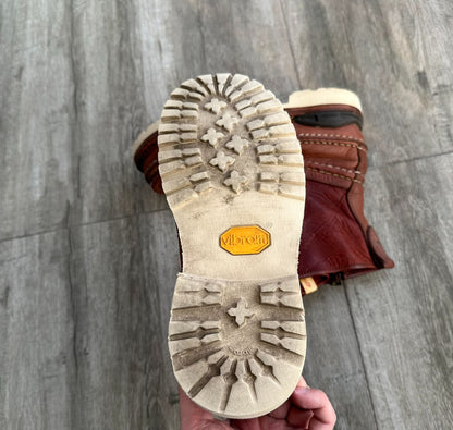 visvim grizzly high-top boots in red