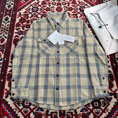 visvim indigo check long sleeve shirt