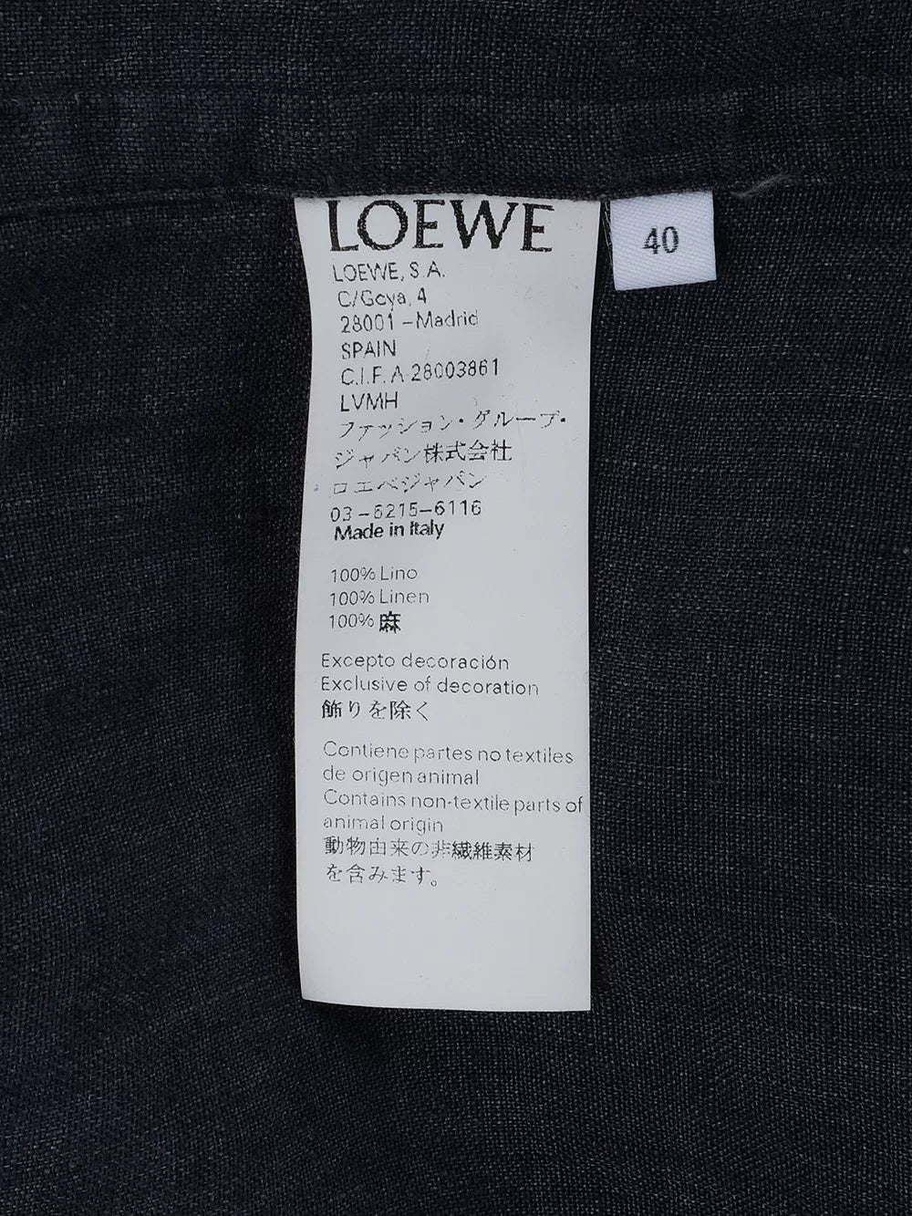 LOEWE Denim Long Coat with Charms