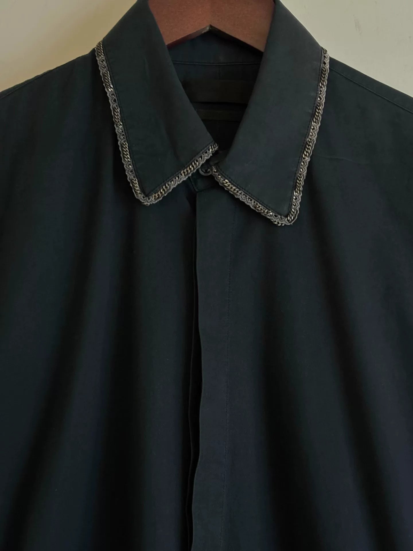 alexander mcqueen 2006 metallic lace shirt