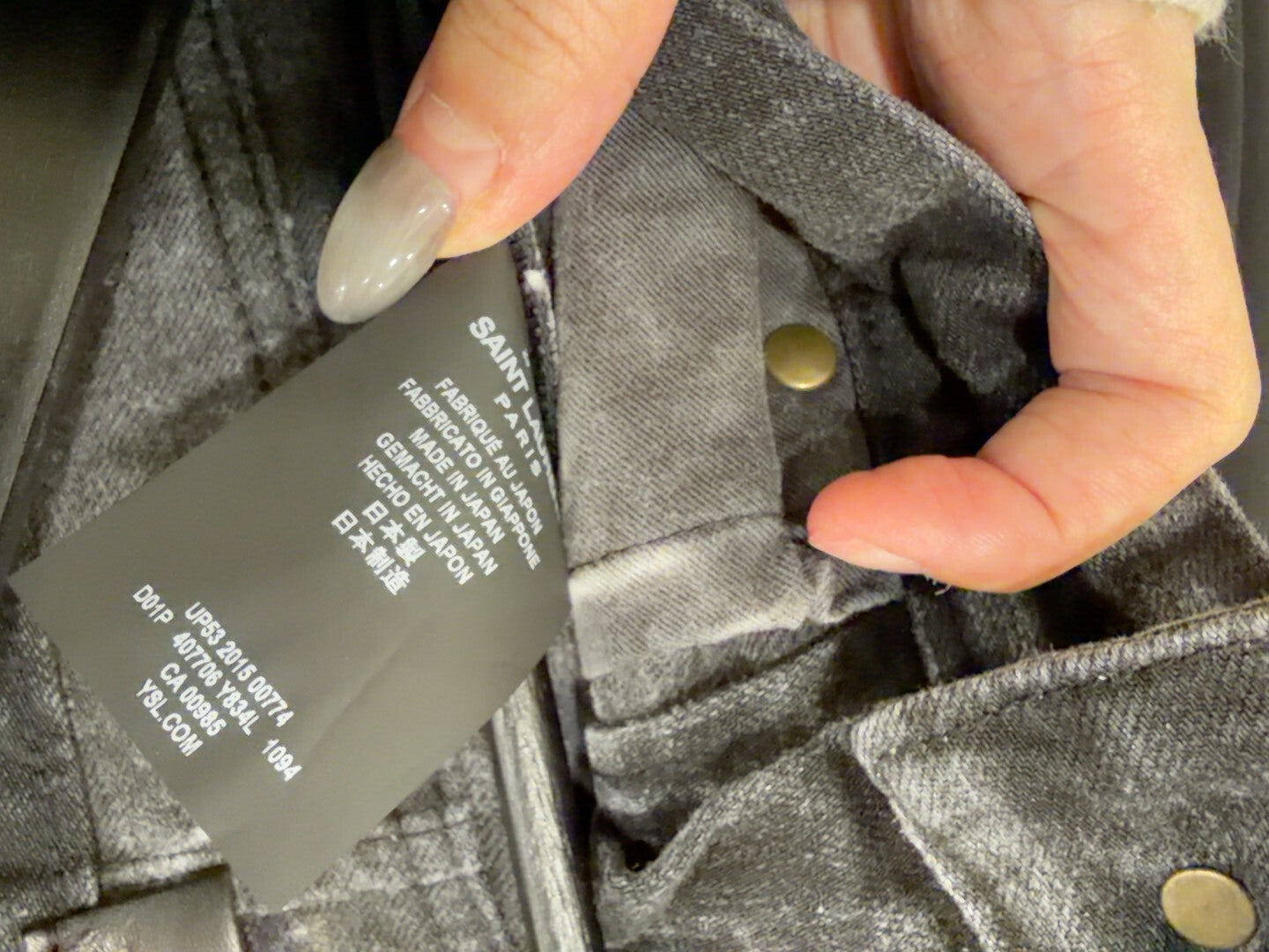 Saint Laurent Black Wave Denim Pants