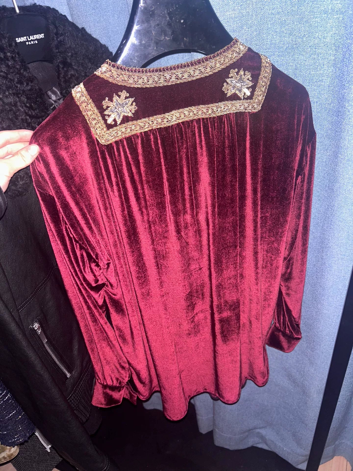 Saint Laurent Velvet Starburst Shirt