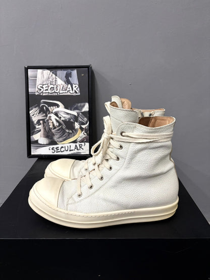 Rick Owens 18FW Light Blue Leather High-Top