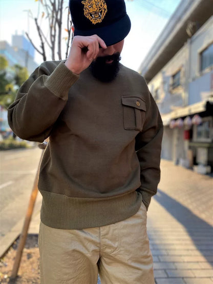 The Real Mccoy's Military Pocket Sweater