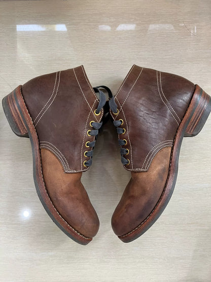 visvim brigadier boots mid-folk brown leather