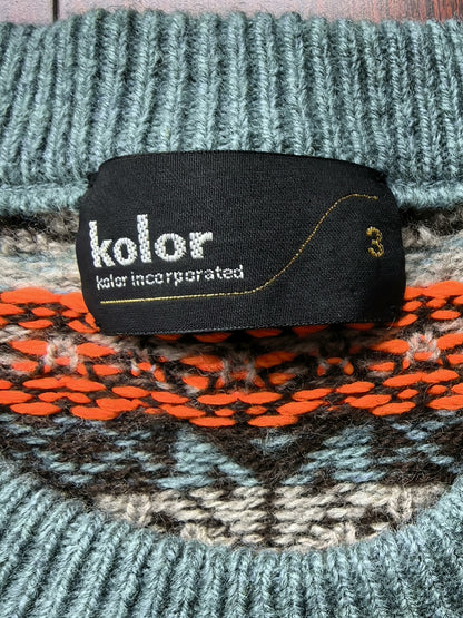 colorful wool ethnic-style functional sweater