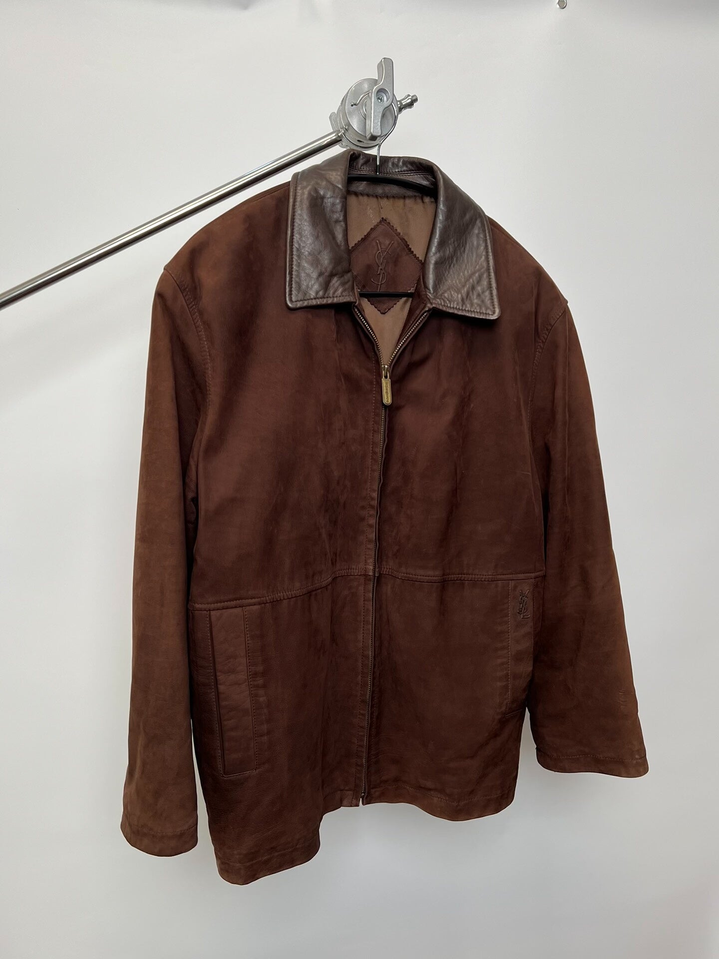 YVESSAINTLAURENT vintage Jacket with Leather Details