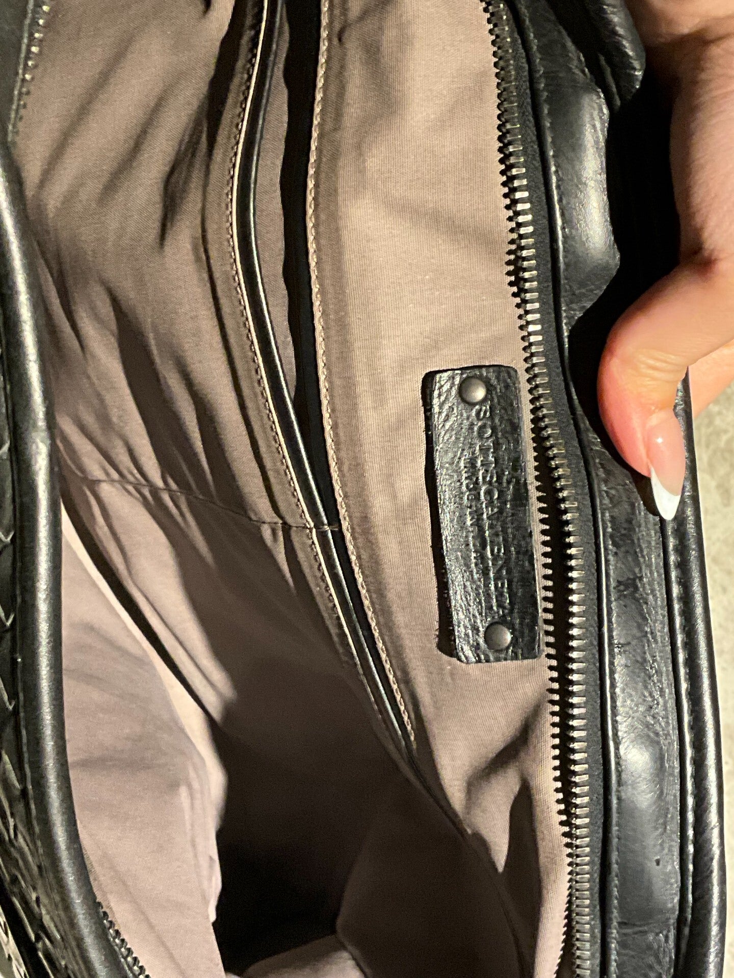 Bottega Veneta Black Laptop Briefcase