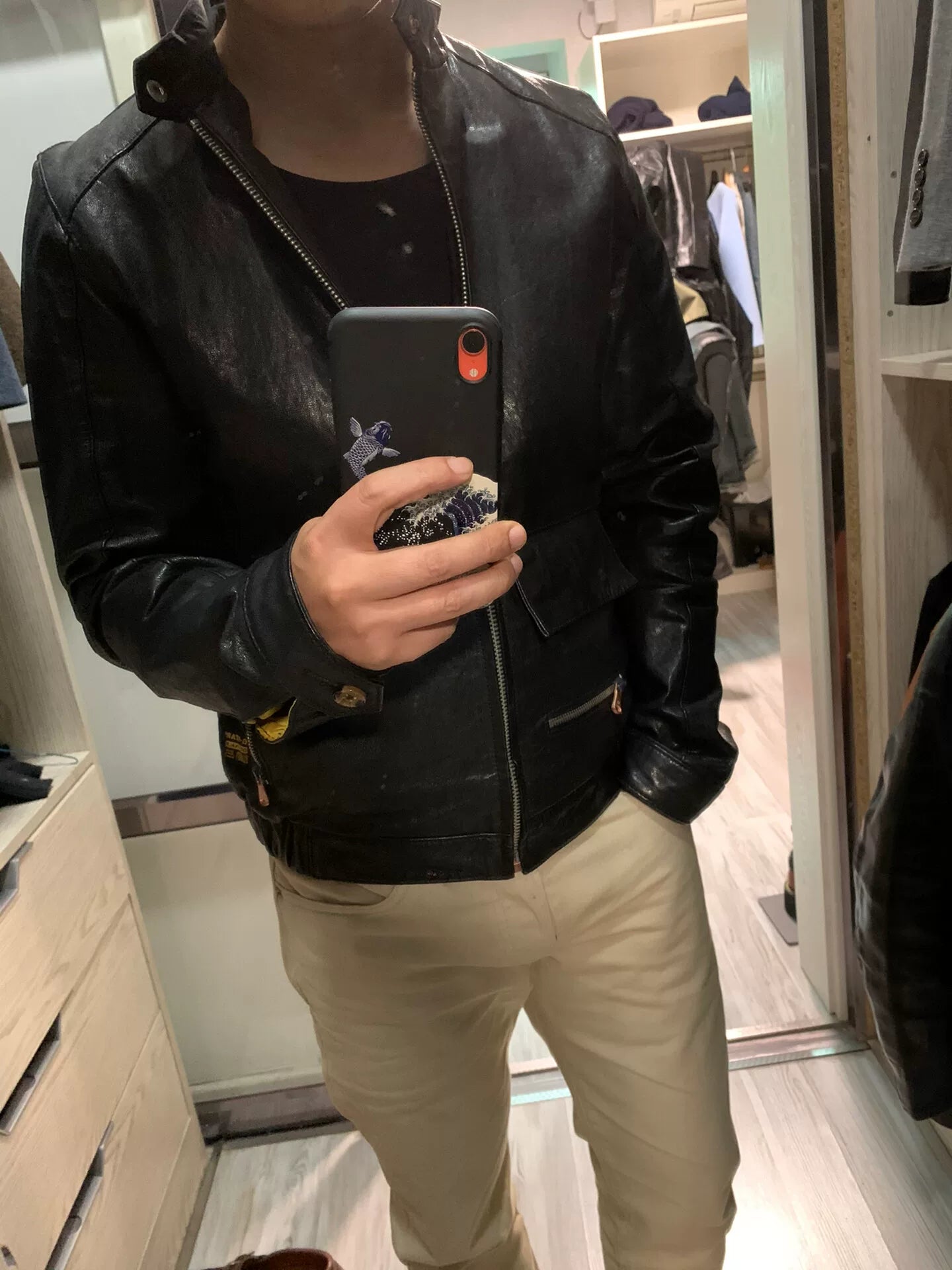 gstar handmade leather jacket size M