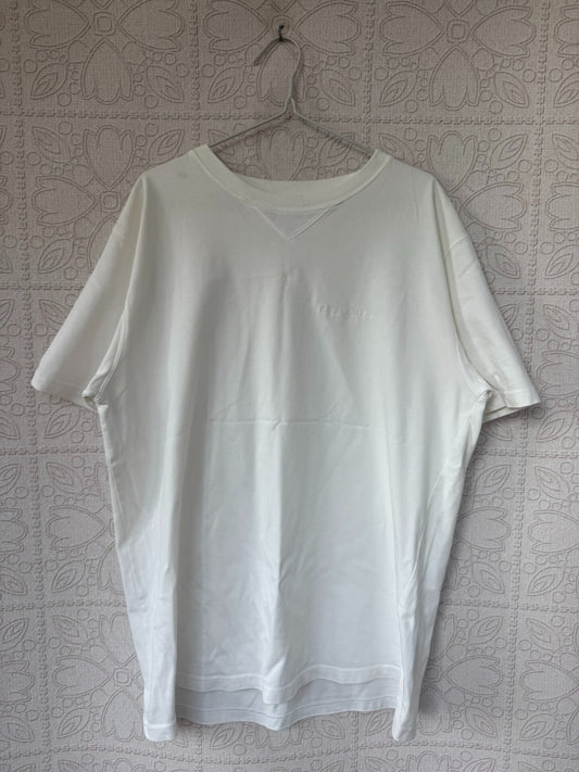 dior logo short sleeve t-shirt in white