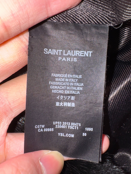 Saint Laurent 15FW Double-Breasted Mink Coat