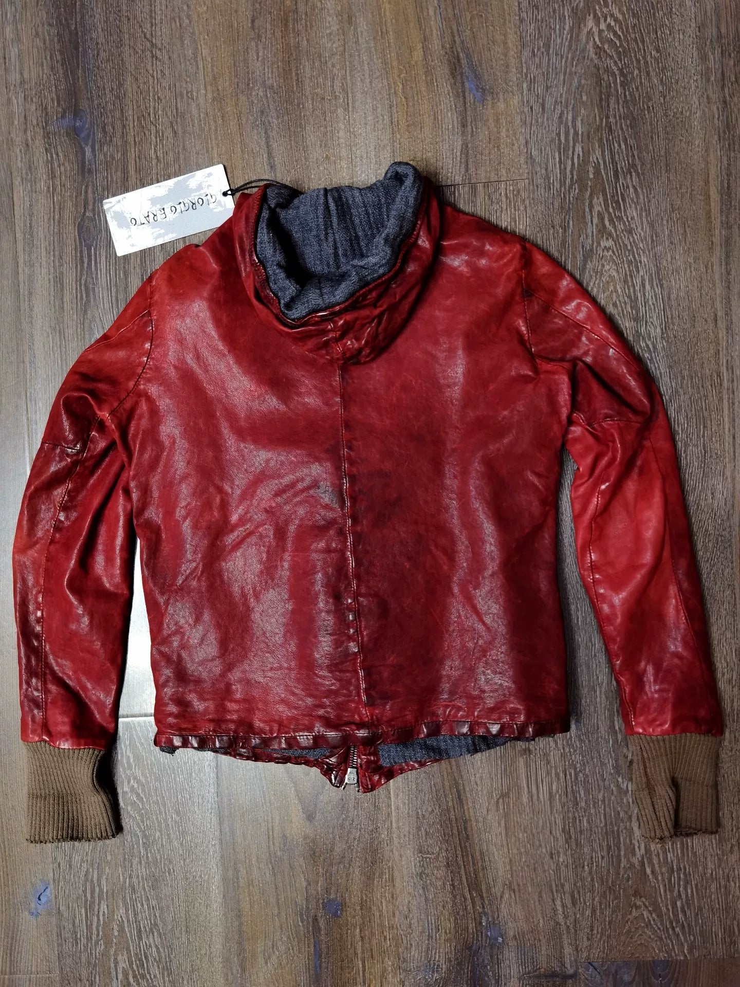 Giorgio Brato Old Hooded Leather Jacket