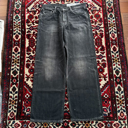 Neighborhood 24AW Washed Wide Jeans Black