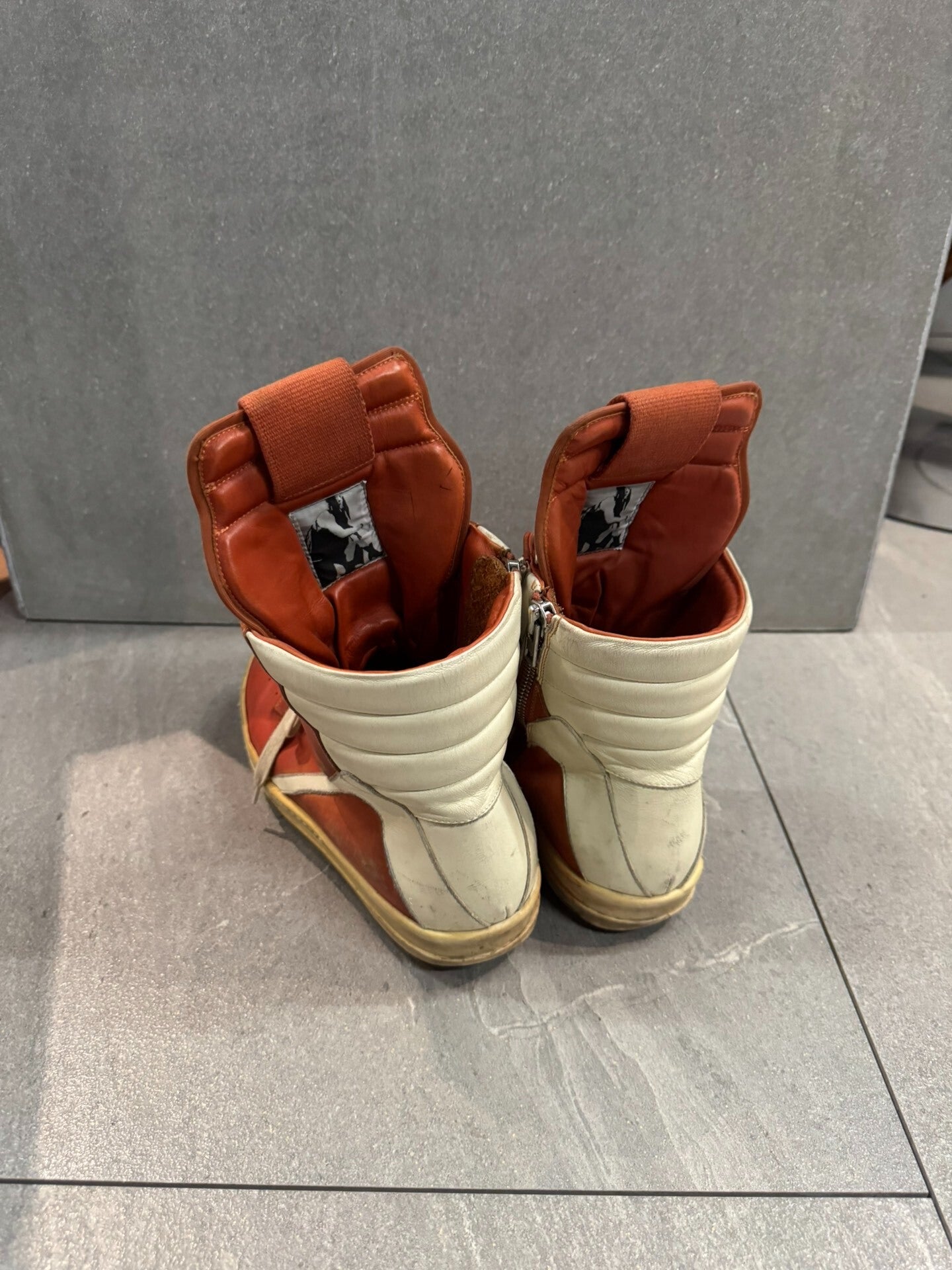 Rick Owens Geobasket Sneakers in Orange