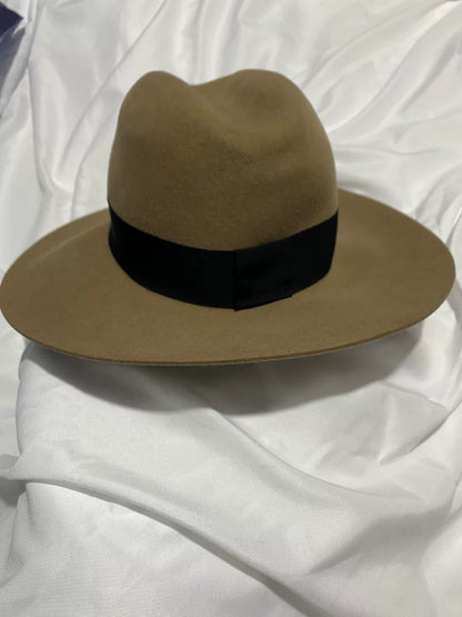 Saint Laurent Wide-Brim Rabbit Fur Hat