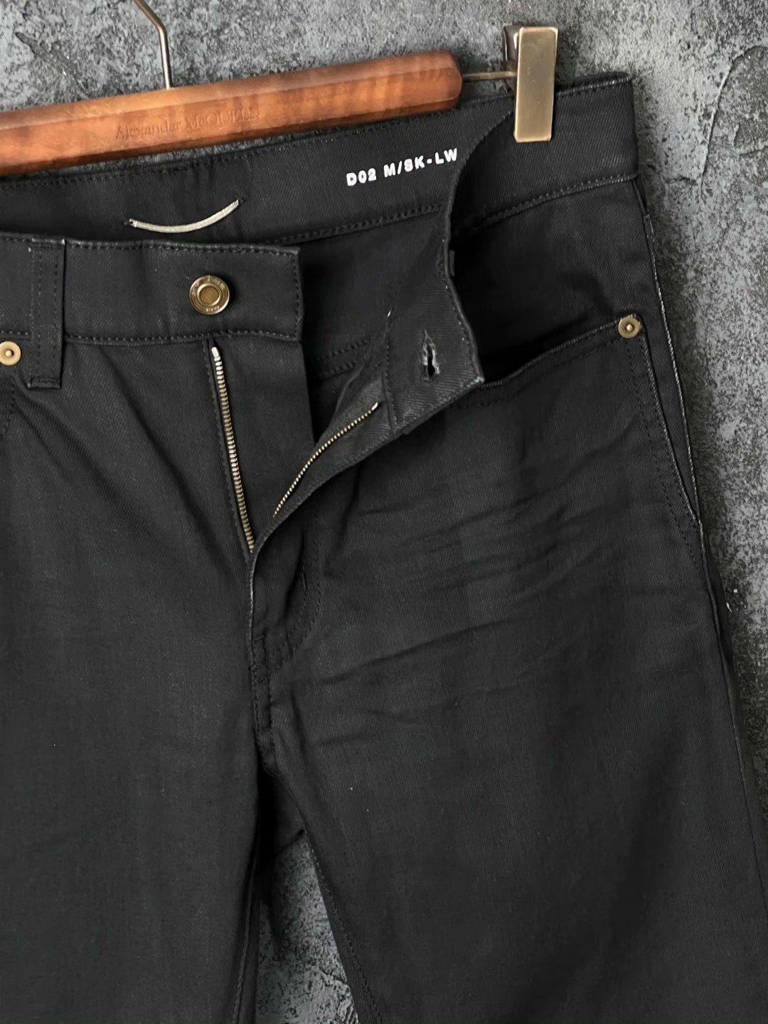 SAINT LAURENT Black Cotton Slim Jeans