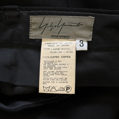 Yohji Yamamoto 13AW Side Zip Wool Trousers