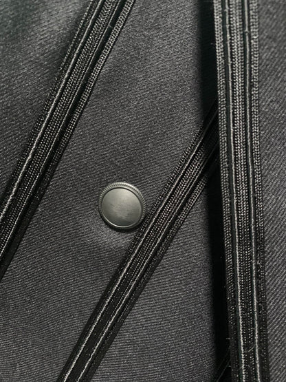 elegant black tailored double-breasted blazer