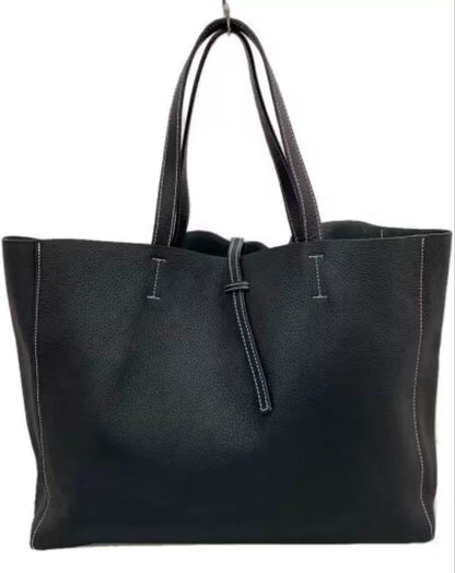 sophnet black leather tote bag