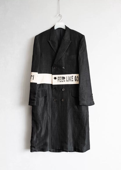 yohji yamamoto bamboo fiber long coat