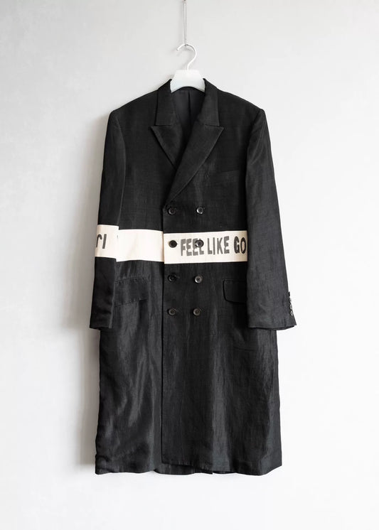 yohji yamamoto bamboo fiber long coat