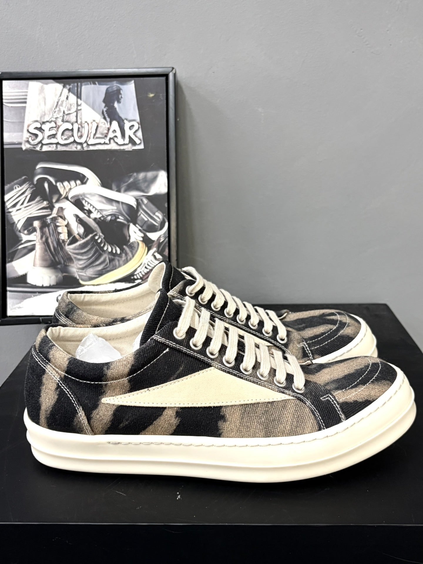 Rick Owens 24FW Canvas Low-Top Sneakers