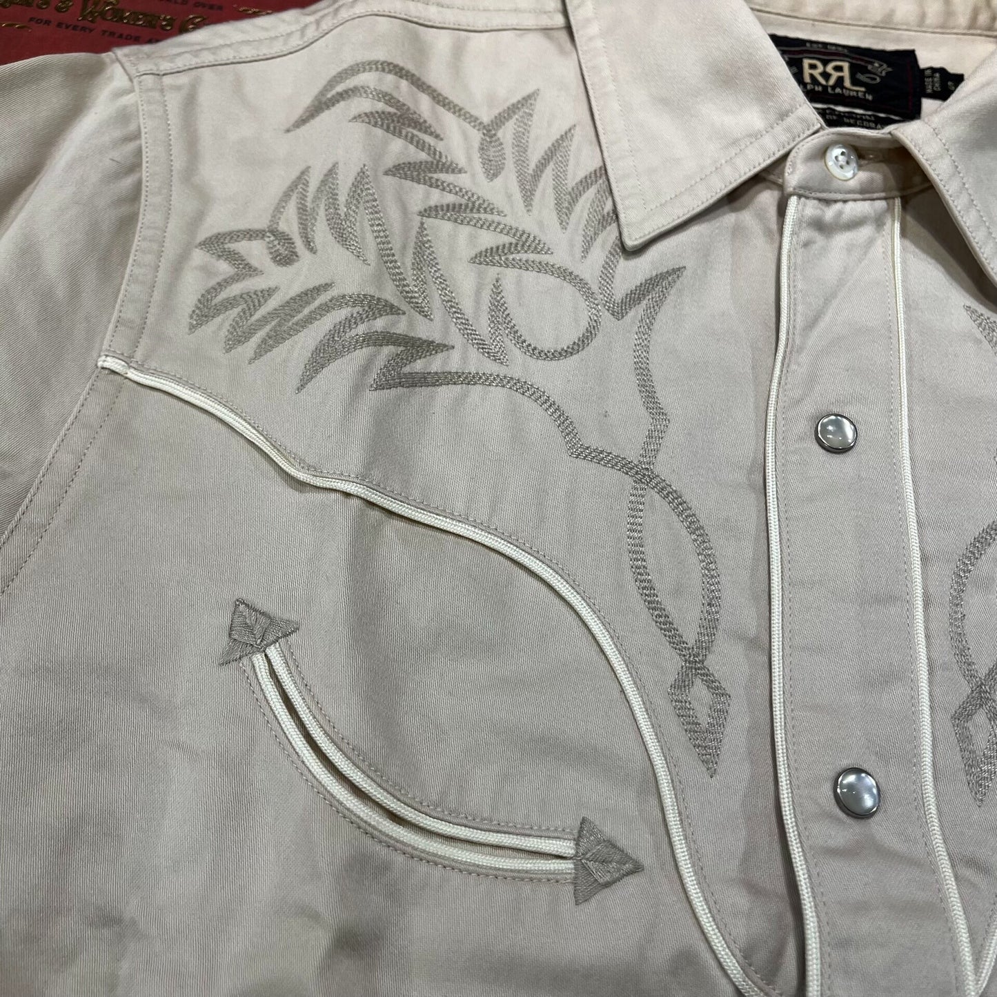embroidered long-sleeve shirt by ralph lauren