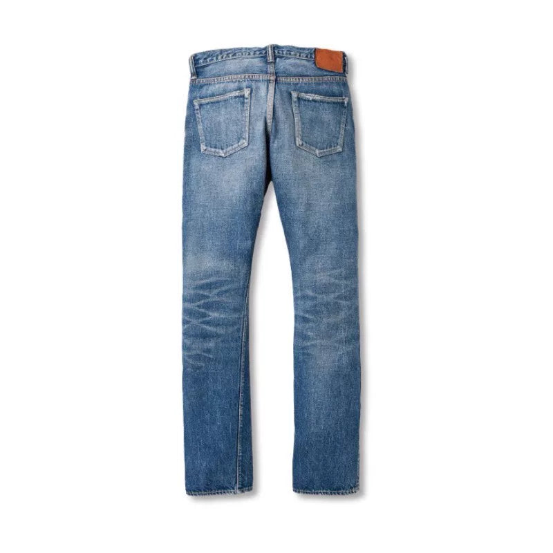 FULLCOUNT Washed Vintage Slim Straight Jeans