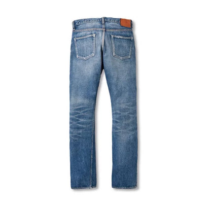 FULLCOUNT Washed Vintage Slim Straight Jeans