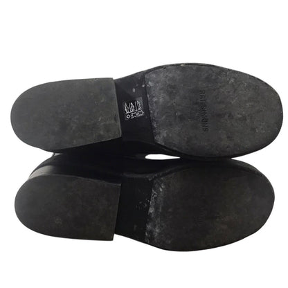 raf simons black leather boots size 43