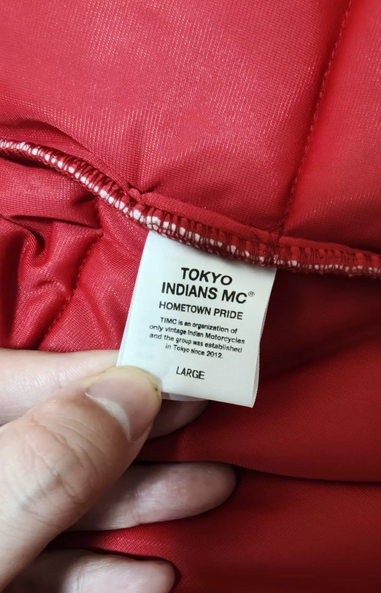tokyo indians racing vest red embroidered logo