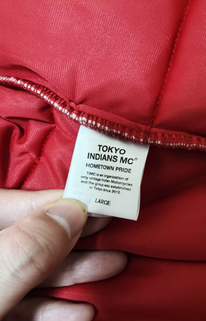 tokyo indians racing vest red embroidered logo