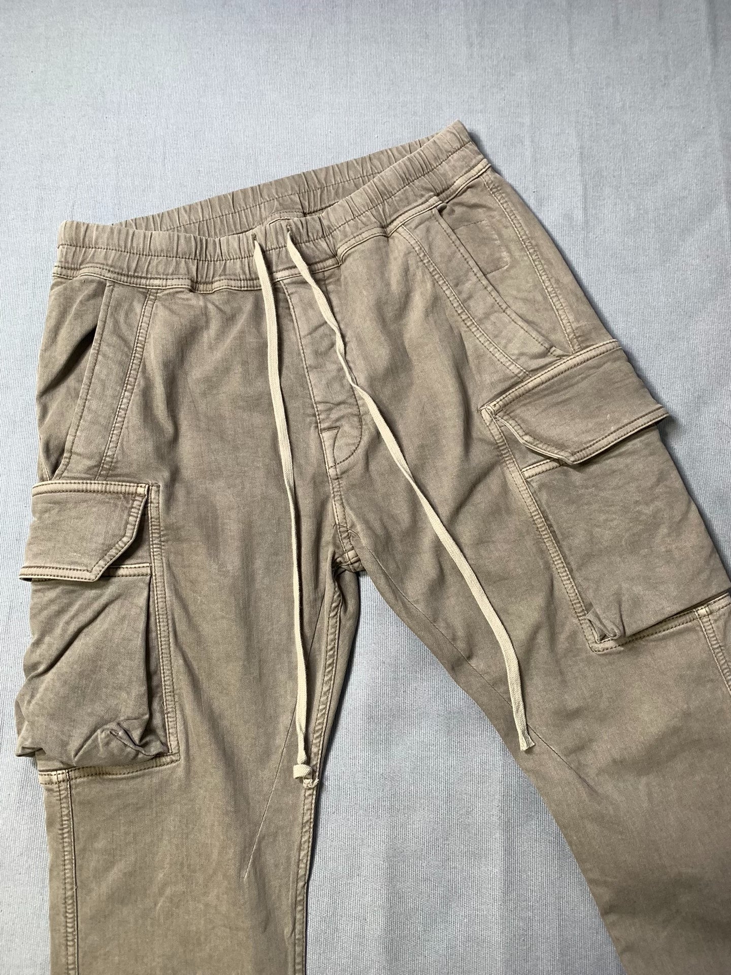 Rick Owens DRKSHDW Washed Distressed Cargo Pants