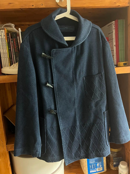 porter classic kendo duffle jacket indigo