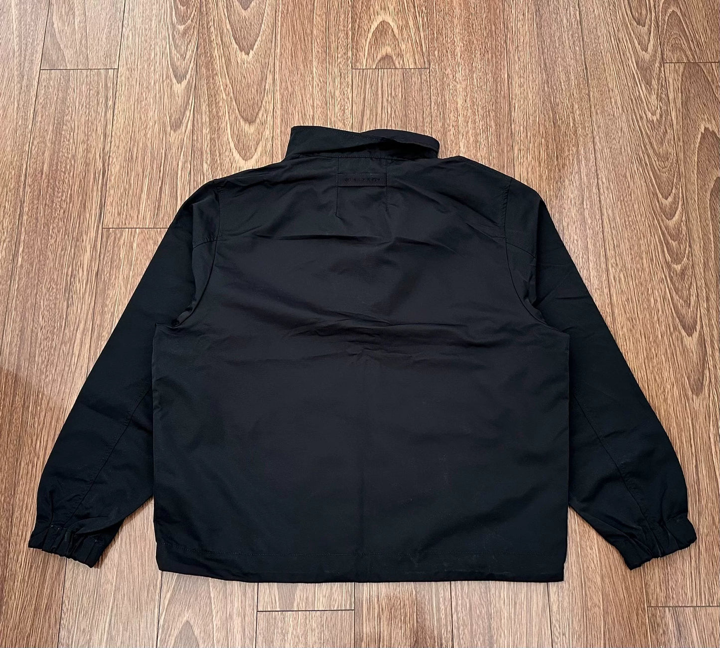 black short zip collar jacket